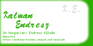kalman endresz business card