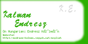 kalman endresz business card